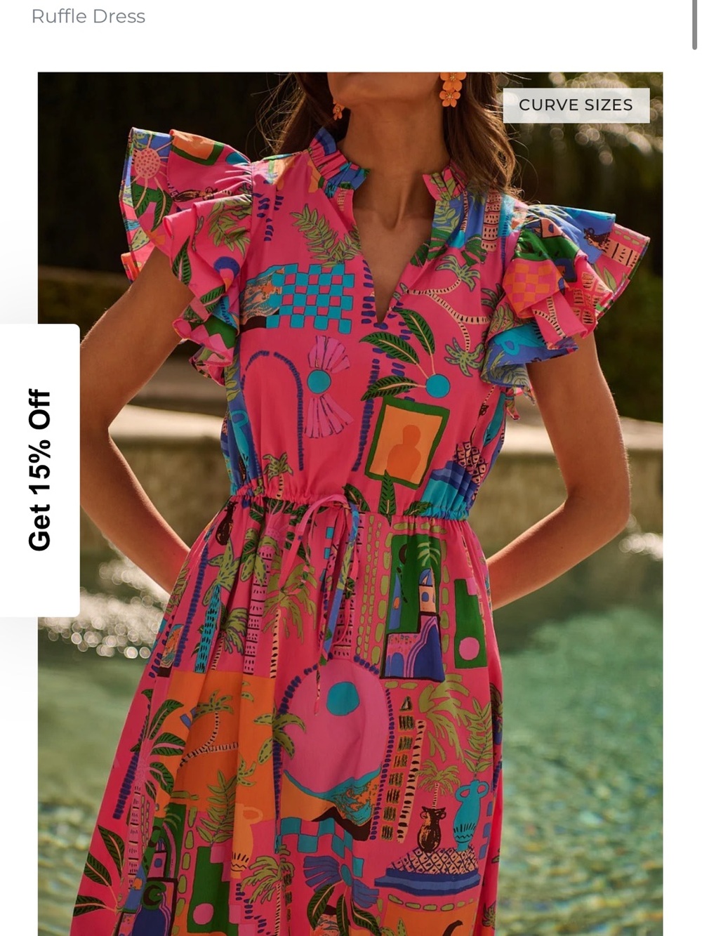 Sugarlips Lanus City Dillan Midi Ruffle Dress - Picture 2 of 5